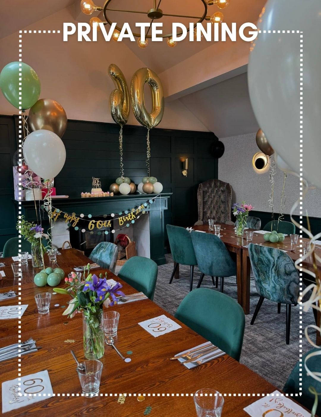 Private space with your own balcony. The perfect spot for your next special occasion