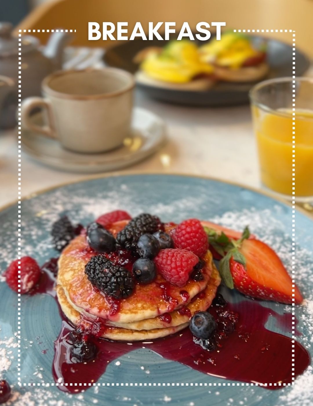 Good days start with a good breakfast, served from 8.30am daily